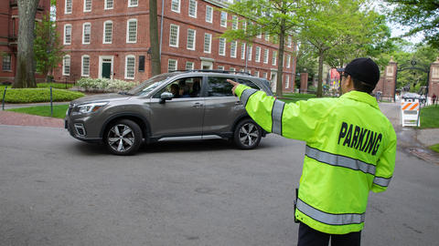 Parking Monitor in Harvard Yard