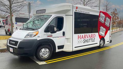 Transit van exterior. 