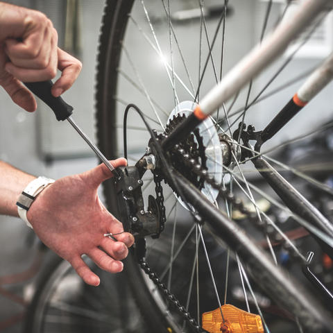 Bike Being Repaired