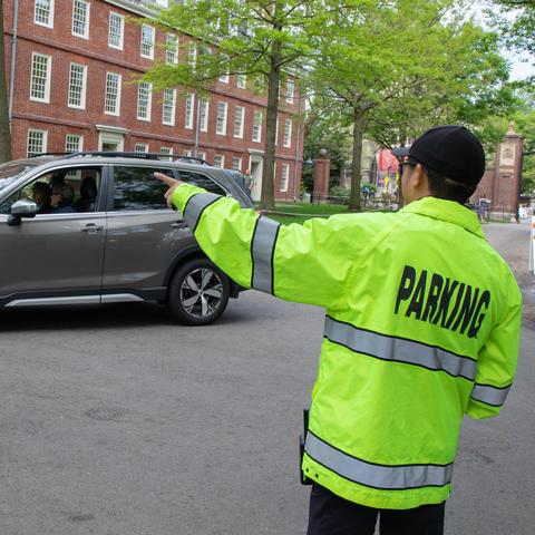 Parking Monitor in Harvard Yard