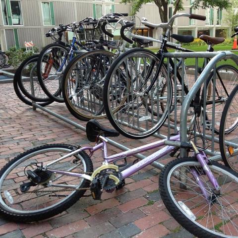 Rusted chain and flat tires