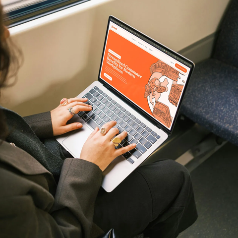 Person working on their laptop