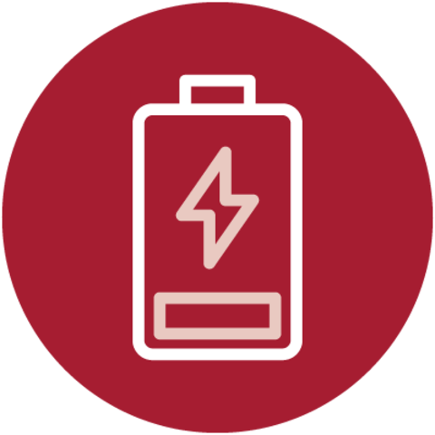 Icon of battery charging