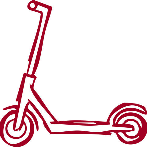 Illustration of an electric scooter
