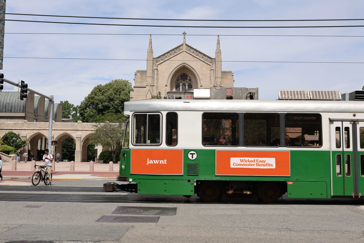 Green line car with Jawnt branding