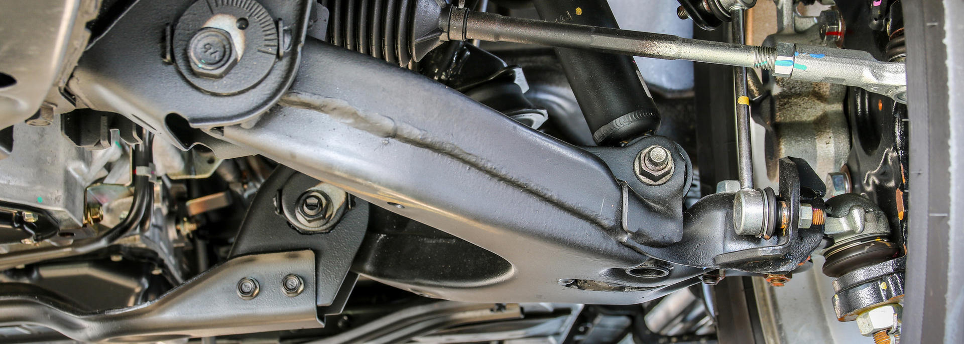 view of vehicle from underneath 