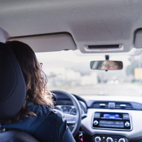 Person in car